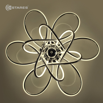 Управляемая светодиодная люстра LIANA MAXI 130W 6R-600 110-RC-CHROME OPAL-220-IP20