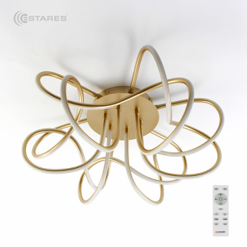 Управляемая светодиодная люстра LL MUSE 80W R-600-GOLD OPAL-220-IP20, модель LIANA