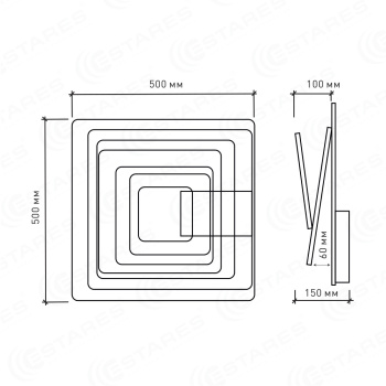 Управляемый светодиодный светильник Spiral double 85W S-500-white-220-ip44