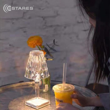 Настольный светодиодный светильник CRYSTAL 3W R-ON OFF-115x255-CLEAR WHITE-DC5V 1A-IP20