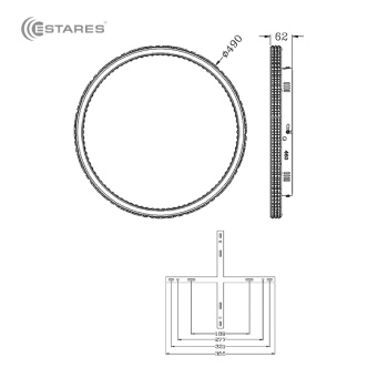 Управляемый светодиодный светильник ORIENT ACRYLIC 80W R-APP-490x62-CHROME CLEAR-220-IP20
