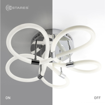 Управляемая светодиодная люстра MANE 45W OV-600 170-RC-CHROME OPAL360-220-IP20