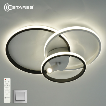 Управляемый светодиодный светильник IDZUMI 80W 3R1DL-RC-510x400x65-WHITE/BLACK/WHITE-220-IP20