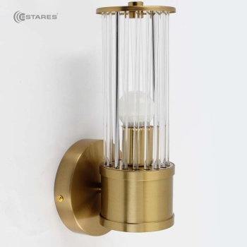 Cветильник, бра CLASSIC 1xE27 R-280x125x120-BRANZE/CLEAR-220-IP20