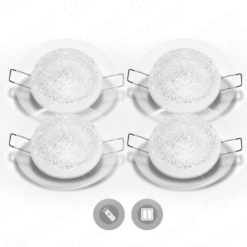  Управляемый светодиодный точечный светильник SIYANIE 7W R-98-CRYSTAL-24V-IP20 (комплект 4 штуки)