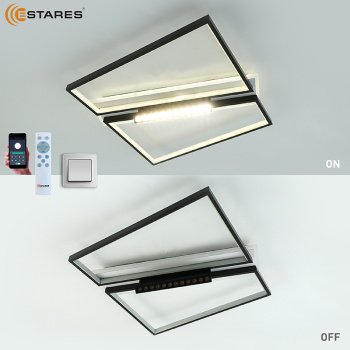 Управляемая светодиодная люстра DAWN 90W 12DL SL-APP-510x450x120-BLACK WHITE-220-IP20