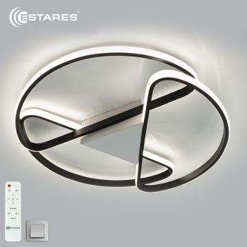 Управляемая светодиодная люстра CALLISTA 80W R-RC-500x75-BLACK WHITE-220-IP20