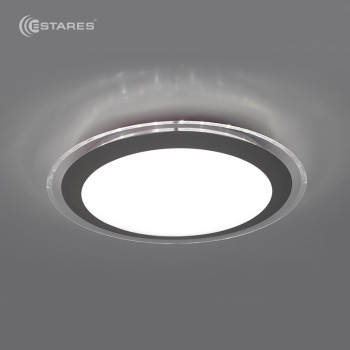 Накладной светодиодный светильник ALR-16 AC170-265V 16W d330*H70мм Прозрачный (Теплый белый)