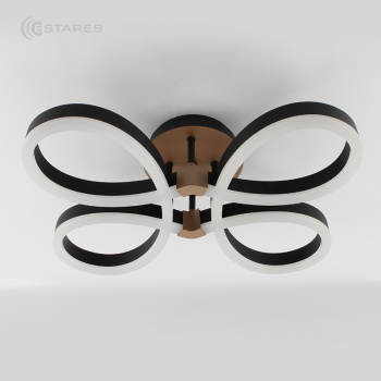 УПРАВЛЯЕМАЯ СВЕТОДИОДНАЯ ЛЮСТРА ON OFF PANDORA 44W 4R-ON OFF-500X400X150-BLACK GOLD-220-IP20