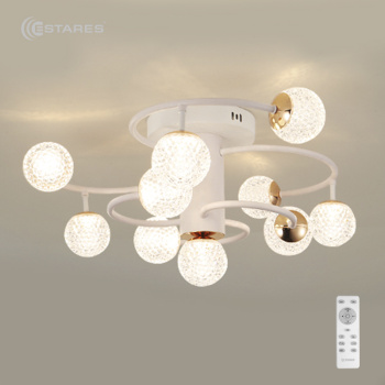 Управляемый светодиодный светильник LL WHITE 100W R-730x285-CHROME/CLEAR-220-IP20, мод.LaLUNA