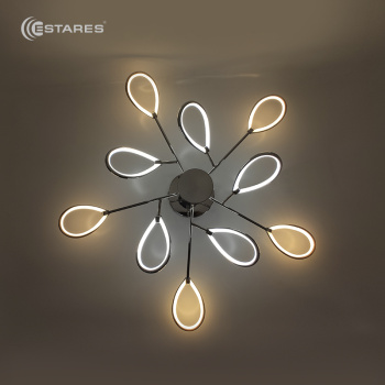 Управляемый светодиодный светильник MAGNOLIA 80W R-680-CHROME OPAL-220-IP20