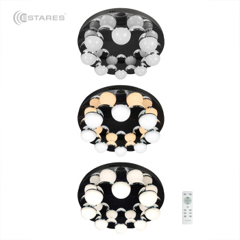 Управляемый светодиодный светильник MOLECULA 120W R-550-CHROME WHITE-220-IP40