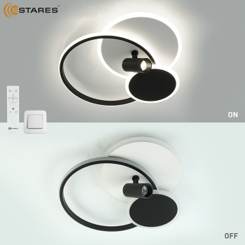 Управляемый светодиодный светильник ECLIPSE 75W 3R 1DL-RC-480x425x130-WHITE BLACK WHITE-220-IP20