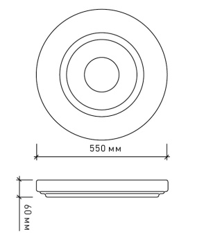 Управляемый светодиодный светильник QUADRON DOUBLE 72W R-550-WHITE-220-IP44