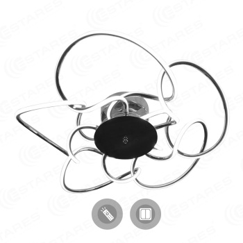 Управляемый светодиодный светильник CAMELIA 120W R-CROME/OPAL-220-IP20