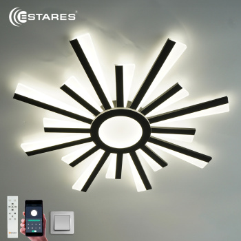 Управляемая светодиодная люстра  TERESA 100W R-APP-680x50-BLACK/WHITE-220-IP20