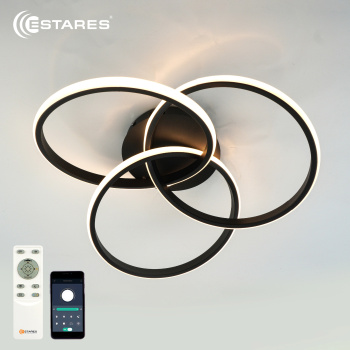 Управляемая светодиодная люстра  EVITA 80W 3R-APP-510X130-BLACK WHITE-220-IP20