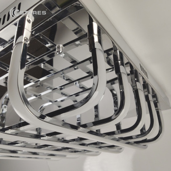 Светодиодная люстра неуправляемая GRILLE 90W S-500-NW-CHROME OPAL-220-IP20 4000K