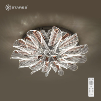 Управляемый светодиодный светильник LUMIERA 60W R-550x100-RC-CHROME/GOLD/CLEAR-220-IP20