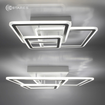 Управляемая светодиодная люстра SONNE 80W 3S-APP-520x520x110-WHITE WHITE-220-IP20