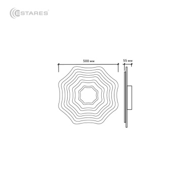 Управляемый светодиодный светильник FLEXION DOUBLE 80W R-500-WHITE SILVER-220-IP44