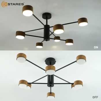 Люстра GUSTA 8xGX53 R-780x300-BLACK WOOD-IP20