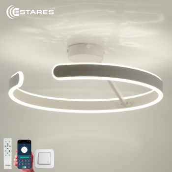 Управляемая светодиодная люстра MADERA 80W R-APP-500x170-WHITE/WHITE-220-IP20