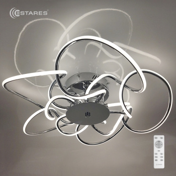 Управляемый светодиодный светильник CAMELIA 120W R-600-CROME/OPAL-220-IP20/2020