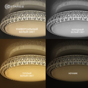 Управляемый светодиодный светильник PLUTON 40W R-400-SHINY-220-IP44  2019