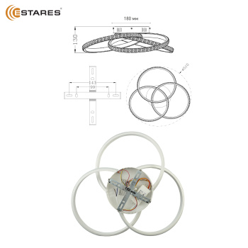 Управляемая светодиодная люстра  EVITA 80W 3R-APP-510X130-WHITE WHITE-220-IP20