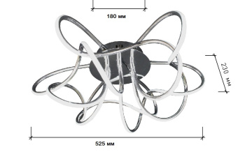 Управляемый светодиодный светильник LIANA MUSE 80W R-600-CHROME OPAL-220-IP20
