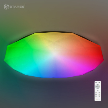 Управляемый светодиодный светильник ALMAZ 60W RGB R-493-SHINY WHITE-220V-IP44  2019