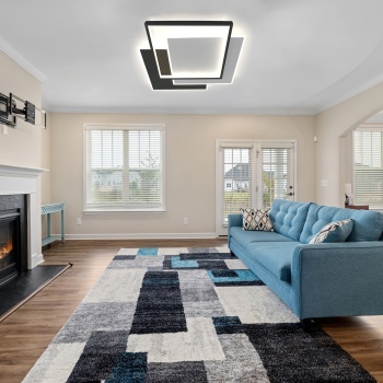 Управляемая LED люстра VG-LM 80W 3S-ON OFF- 470x470x62-BLACK WHITE WHITE-220-IP20