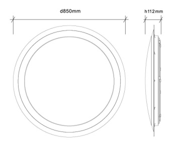 Управляемый светодиодный светильник ARION 100W R-850-SHINY-220V-IP44