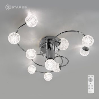 Управляемый светодиодный светильник LaLUNA 100W R-730x285-CHROME/CLEAR-220-IP20