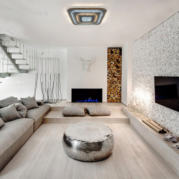 Управляемый светодиодный светильник GEOMETRIA ICE 80W Q-530-WHITE CLEAR-220-IP40