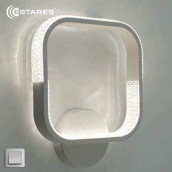 Управляемый светодиодный светильник, бра MISTER 25W S-ON/OFF-300x250-WHITE/CLEAR-220-IP20