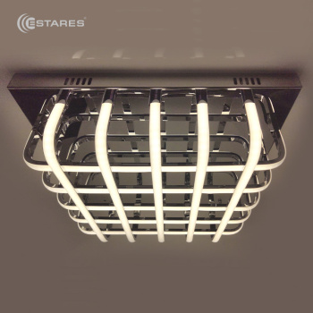  Светодиодная люстра неуправляемая GRILLE 90W S-500-NW-CHROME/OPAL-220-IP20/4000K
