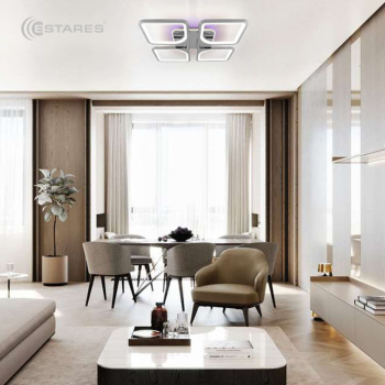 Управляемая светодиодная люстра LOOK RGB 100W 4Q-550 90-RC-CHROME OPAL-220-IP20