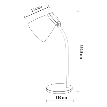 Настольный светильник AQUAREL 5W black (c LED лампой)