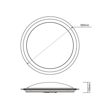 Управляемый светодиодный светильник ARION 60W RGB R-550-SHINY-220V-IP44