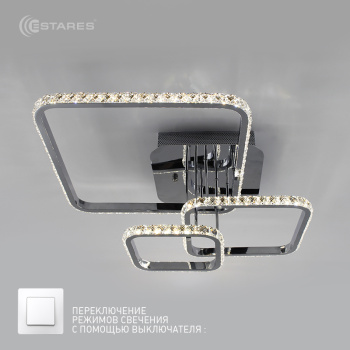  Управляемый светодиодный светильник VERSAL' ON/OFF 90W 3S-370-CHROME/CRYSTALL-220-IP20