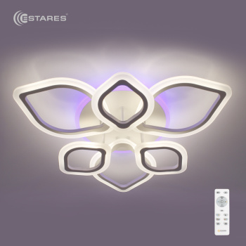 Управляемая светодиодная люстра AZALIA RGB 80W+10W 6R-RC-680x120-WHITE/WHITE-220-IP20