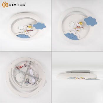 Управляемый светодиодный светильник KIDS SPASE 85W R-ON OFF-500x85-BLUE WHITE-220-IP20