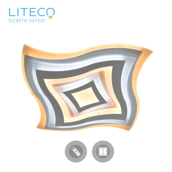 Управляемый светодиодный светильник LC-Quarto-60w-ww nw cw nl-white-220-ip40