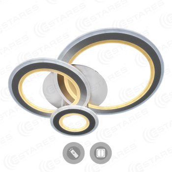 Управляемый светодиодный светильник TRIPLEX ROUND 108W R-700/600-WHITE/WHITE-220-IP44/2019