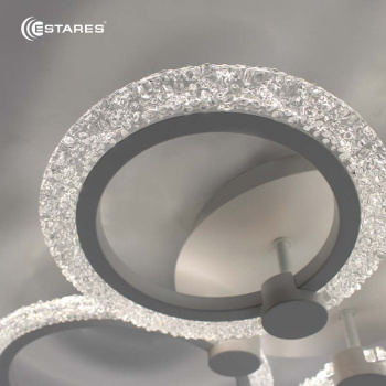 Управляемая светодиодная люстра TIRE 60W 4R-APP-645x455x95-WHITE CLEAR-220-IP20