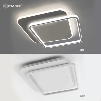 Управляемая светодиодная люстра STANDART 80W 2S-ON OFF- 475x475x50-WHITE WHITE-220-IP20