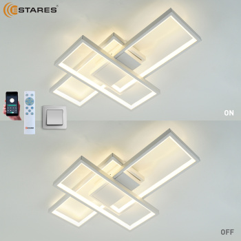 Управляемая светодиодная люстра SVEN 65W 3S-APP-550x360x80-WHITE WHITE-220-IP20