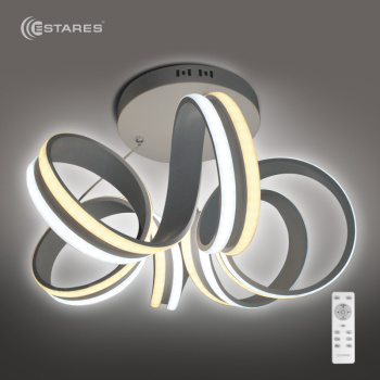 Управляемый светодиодный светильник подвесной VOLNA DOUBLE 90W 6R-500/1200-WHITE/OPAL-220-IP20/2020